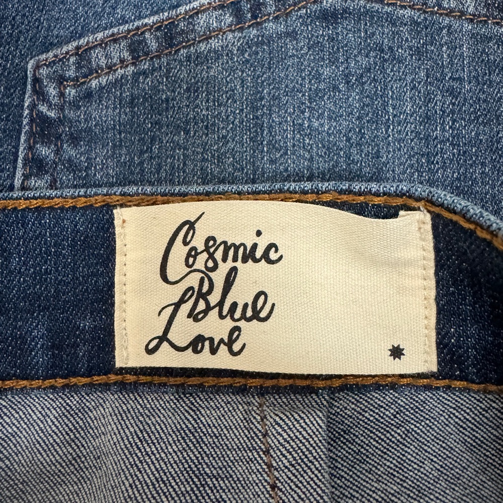 Cosmic Blue Love Jean Shorts 29 - Picture 3 of 4